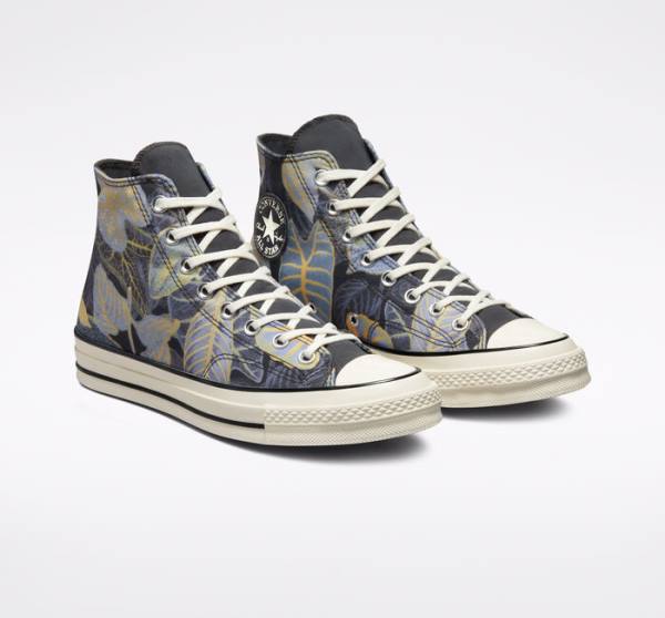 Boty Vysoké Converse Chuck 70 Tropical Leaf Černé | CV-038PGY
