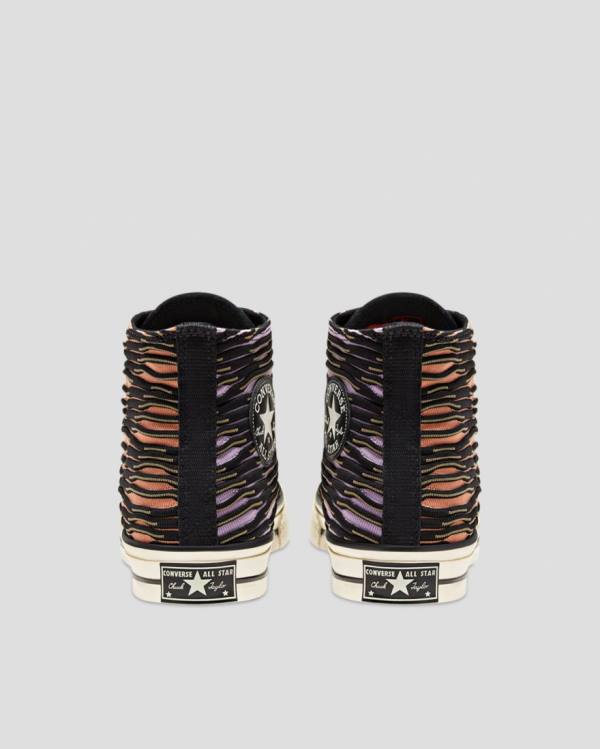 Boty Vysoké Converse Chuck 70 Wavy Knit Oranžové Černé Fialové | CV-130TNP