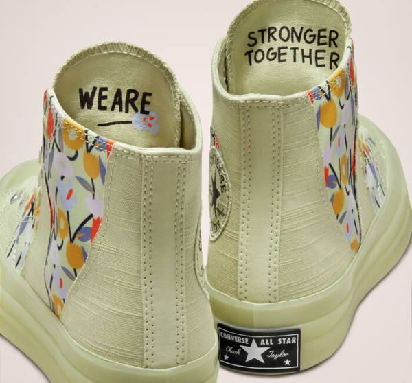 Boty Vysoké Converse Chuck 70 We Are Stronger Together Olivy Zelené Černé | CV-976JUP