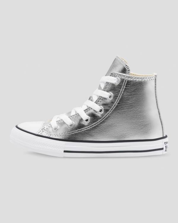 Boty Vysoké Converse Chuck Taylor All Star Metallic Stříbrné | CV-013ISL