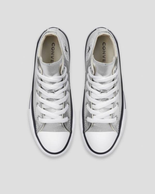 Boty Vysoké Converse Chuck Taylor All Star Metallic Stříbrné | CV-013ISL