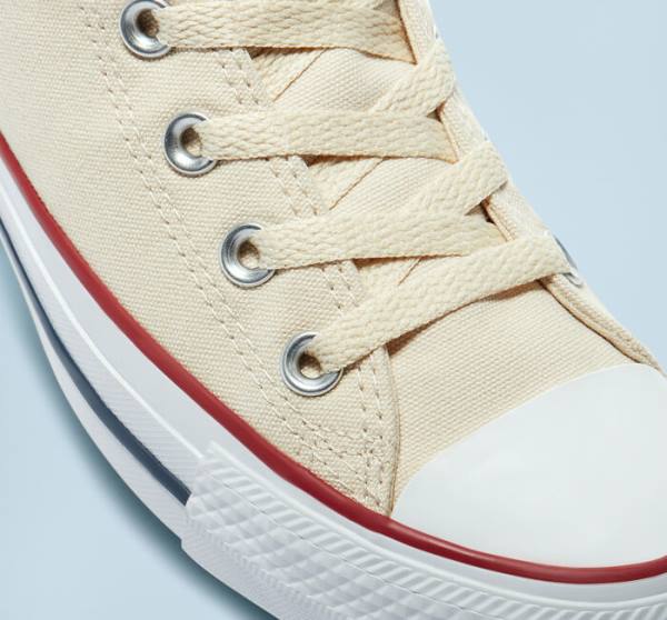 Boty Vysoké Converse Chuck Taylor All Star Natural Ivory Béžový Bílé | CV-067AMX