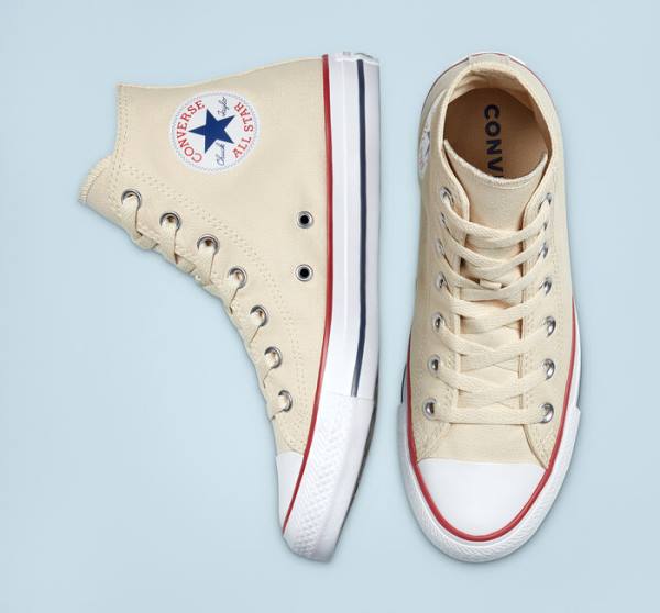 Boty Vysoké Converse Chuck Taylor All Star Natural Ivory Béžový Bílé | CV-067AMX