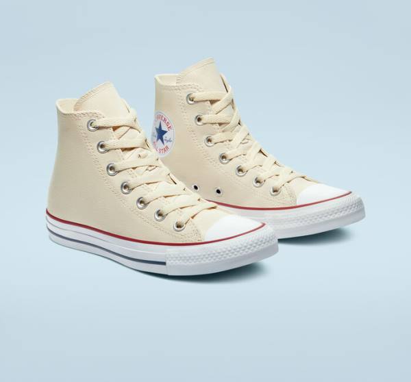 Boty Vysoké Converse Chuck Taylor All Star Natural Ivory Béžový Bílé | CV-067AMX