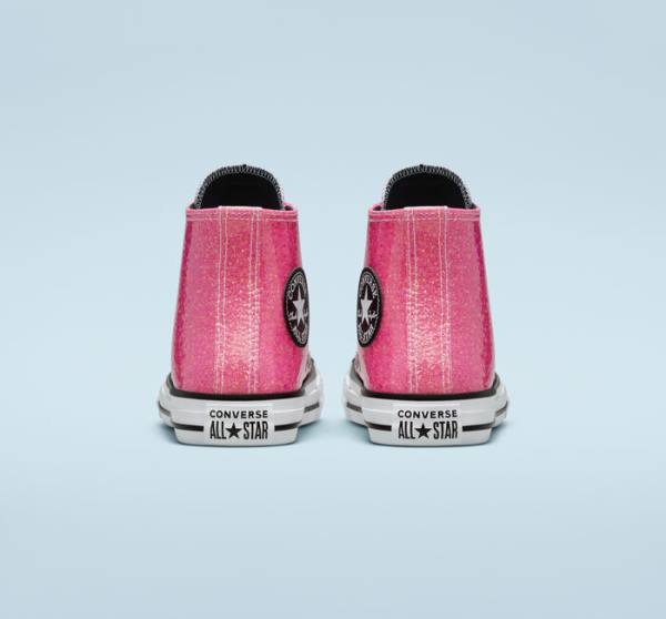 Boty Vysoké Converse Chuck Taylor All Star Zimní Glitter Růžové Černé Bílé | CV-083HXQ