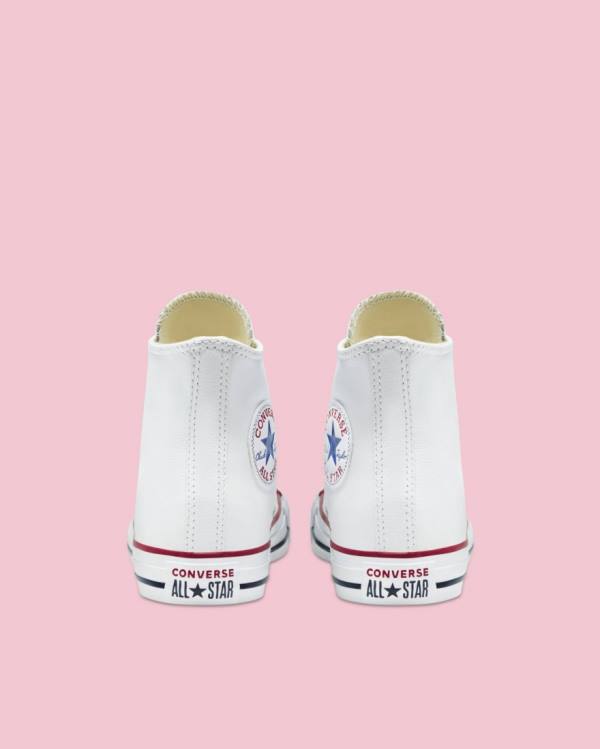 Boty Vysoké Converse Chuck Taylor All Star Læder Bílé | CV-126FIT
