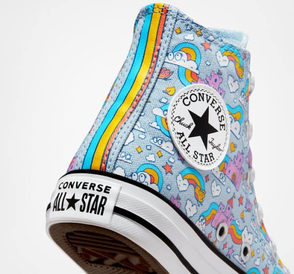 Boty Vysoké Converse Chuck Taylor All Star Rainbow Castles Blankyt Růžové | CV-147OTK