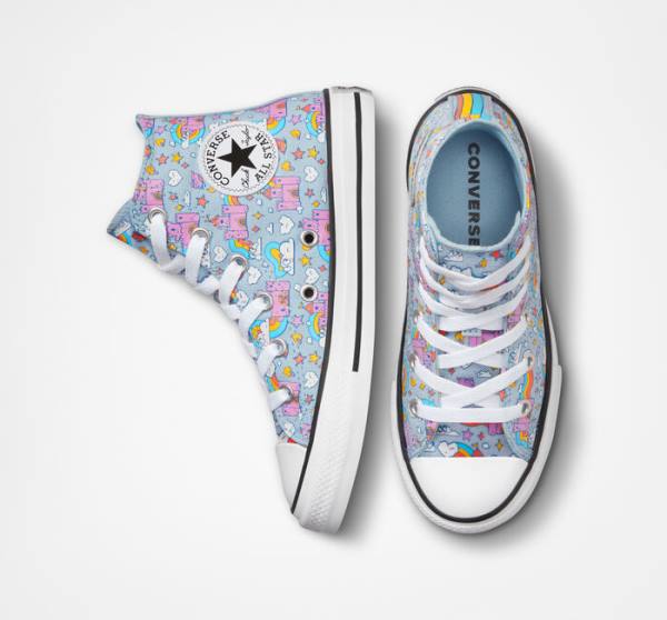 Boty Vysoké Converse Chuck Taylor All Star Rainbow Castles Blankyt Růžové | CV-147OTK
