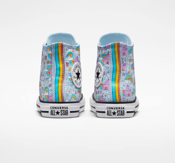 Boty Vysoké Converse Chuck Taylor All Star Rainbow Castles Blankyt Růžové | CV-147OTK