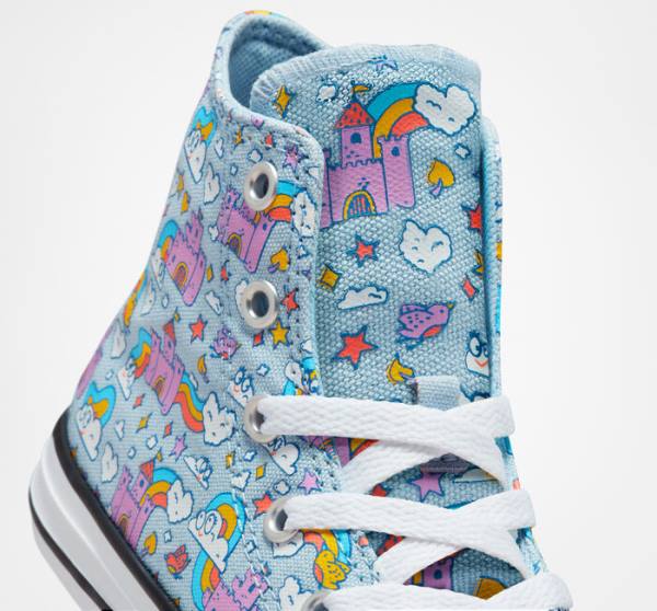 Boty Vysoké Converse Chuck Taylor All Star Rainbow Castles Blankyt Růžové | CV-147OTK