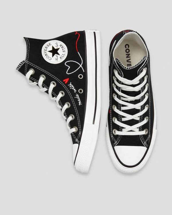 Boty Vysoké Converse Chuck Taylor All Star Love Thread Černé | CV-149HTK