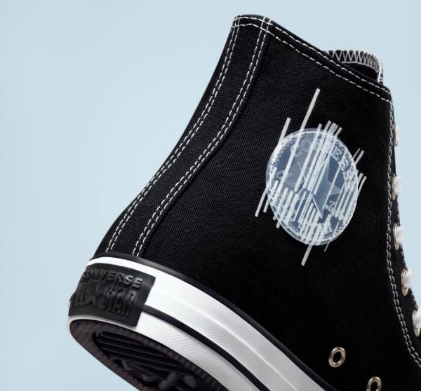 Boty Vysoké Converse Chuck Taylor All Star Translucent Barcode Černé Bílé | CV-235TLH