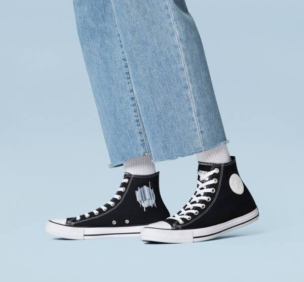 Boty Vysoké Converse Chuck Taylor All Star Translucent Barcode Černé Bílé | CV-235TLH