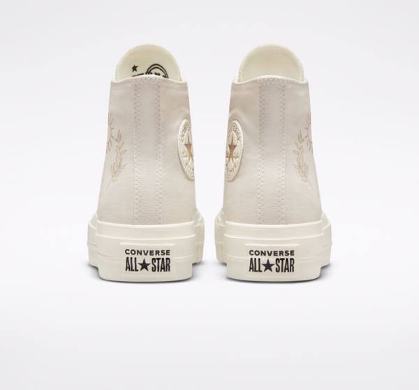 Boty Vysoké Converse Chuck Taylor All Star Lift Platformyě Golden Elements Hnědé Světle Zlaté | CV-241ARE