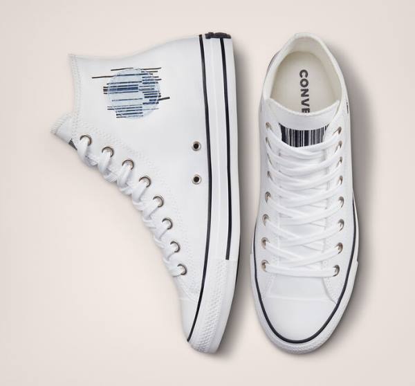 Boty Vysoké Converse Chuck Taylor All Star Translucent Barcode Bílé Černé Bílé | CV-259LHI