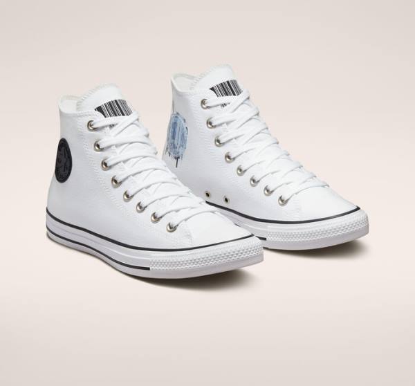 Boty Vysoké Converse Chuck Taylor All Star Translucent Barcode Bílé Černé Bílé | CV-259LHI