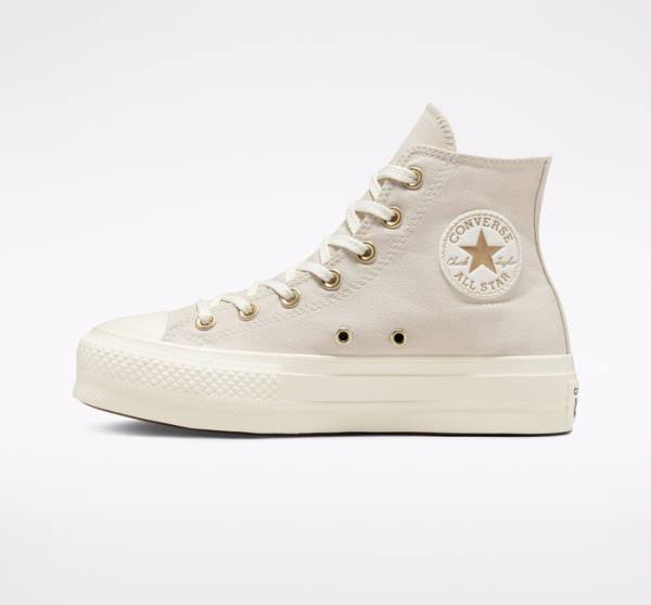 Boty Vysoké Converse Chuck Taylor All Star Lift Platformyě Golden Elements Hnědé Světle Zlaté | CV-284AYO