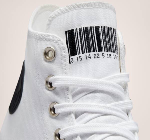 Boty Vysoké Converse Chuck Taylor All Star Translucent Barcode Bílé Černé Bílé | CV-301RVO