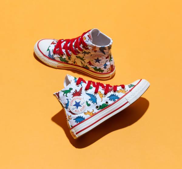 Boty Vysoké Converse Chuck Taylor All Star Dinoverse Bílé Červené Blankyt | CV-306UNJ