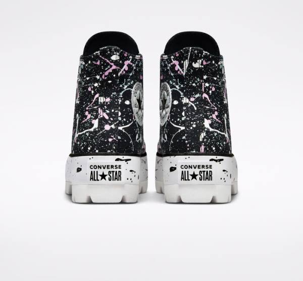 Boty Vysoké Converse Chuck Taylor All Star Lugged Paint Splatter Černé Šedé Růžové | CV-310DKY