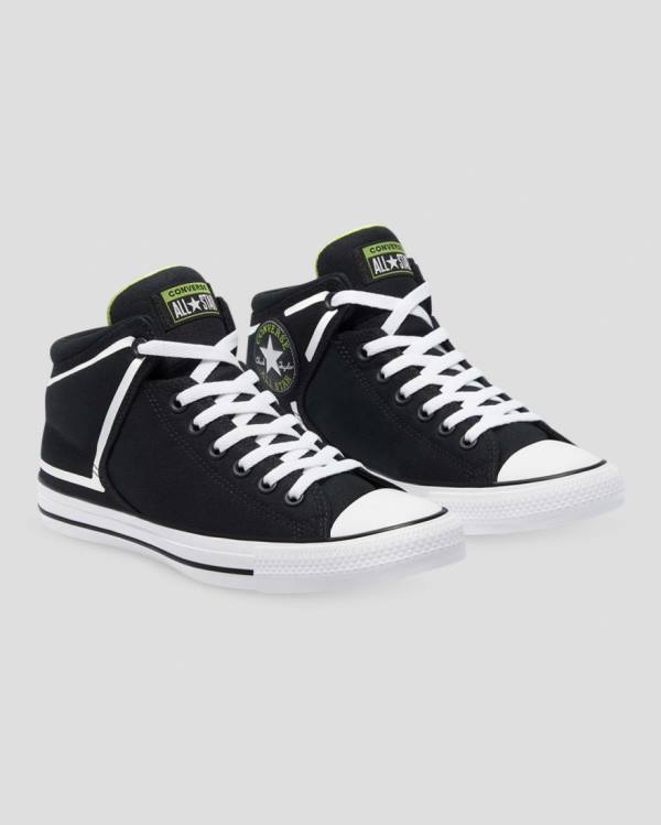 Boty Vysoké Converse Chuck Taylor All Star High Street Dramatic Nights Černé | CV-341JOT