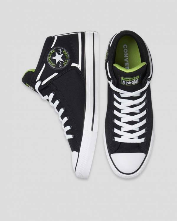 Boty Vysoké Converse Chuck Taylor All Star High Street Dramatic Nights Černé | CV-341JOT