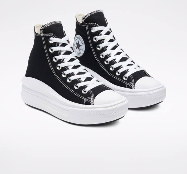 Boty Vysoké Converse Chuck Taylor All Star Move Platformyě Černé Béžový Bílé | CV-341MCW