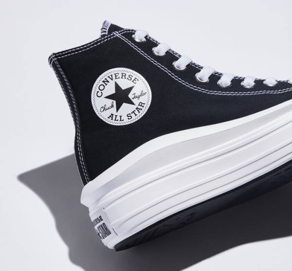 Boty Vysoké Converse Chuck Taylor All Star Move Platformyě Černé Béžový Bílé | CV-341MCW