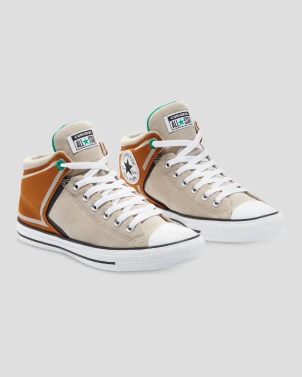 Boty Vysoké Converse Chuck Taylor All Star High Street String Hnědé Béžový | CV-367CSV