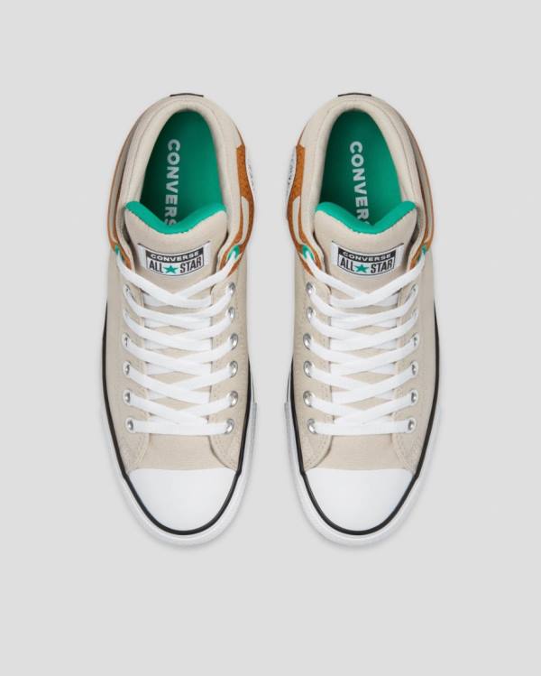 Boty Vysoké Converse Chuck Taylor All Star High Street String Hnědé Béžový | CV-367CSV
