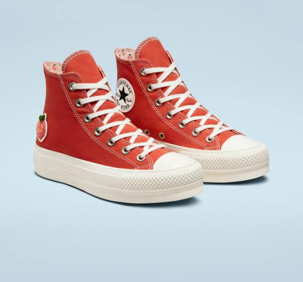 Boty Vysoké Converse Chuck Taylor All Star Lift Platformyě Peaches Oranžové Černé | CV-421GSW
