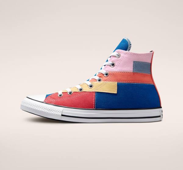 Boty Vysoké Converse Chuck Taylor All Star Patchwork Blankyt Růžové | CV-452YVN
