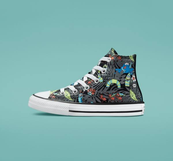 Boty Vysoké Converse Chuck Taylor All Star Plants Černé Světle Zelene Bílé | CV-482NKZ