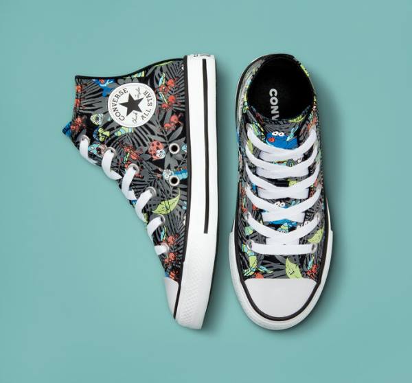 Boty Vysoké Converse Chuck Taylor All Star Plants Černé Světle Zelene Bílé | CV-482NKZ