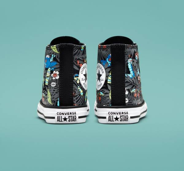Boty Vysoké Converse Chuck Taylor All Star Plants Černé Světle Zelene Bílé | CV-482NKZ