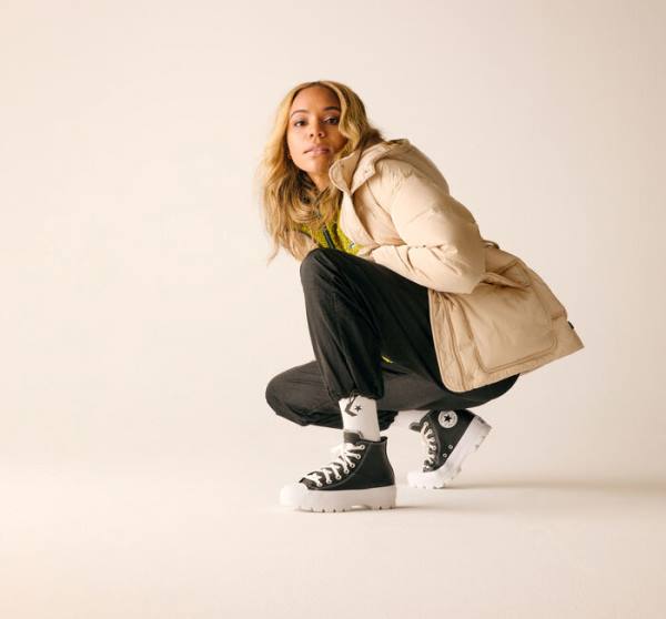 Boty Vysoké Converse Chuck Taylor All Star Lugged Læder Černé Bílé | CV-517CJN