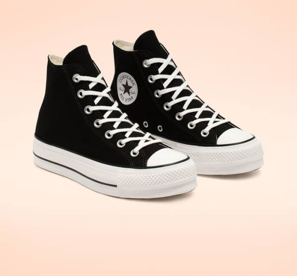 Boty Vysoké Converse Chuck Taylor All Star Lift Platformyě Platene Černé Bílé | CV-589NRU