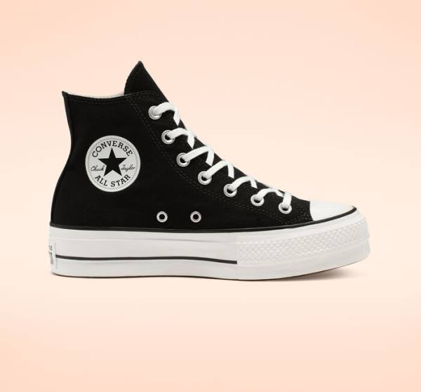 Boty Vysoké Converse Chuck Taylor All Star Lift Platformyě Platene Černé Bílé | CV-589NRU