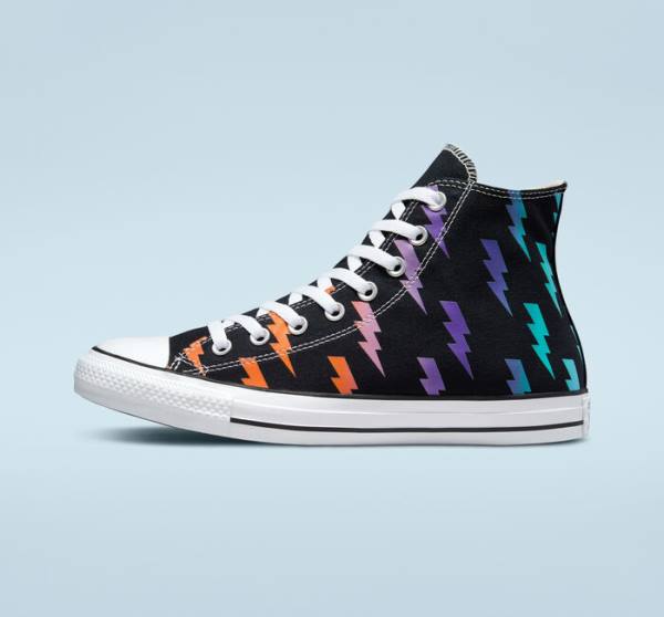 Boty Vysoké Converse Chuck Taylor All Star Archive Prints Černé Blankyt Tyrkysové | CV-591KXP