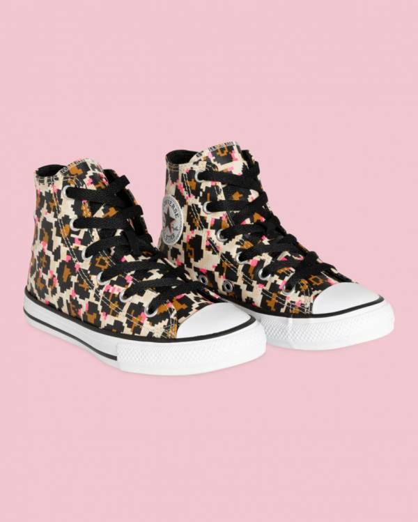 Boty Vysoké Converse Chuck Taylor All Star Animal Print Černé | CV-593OED