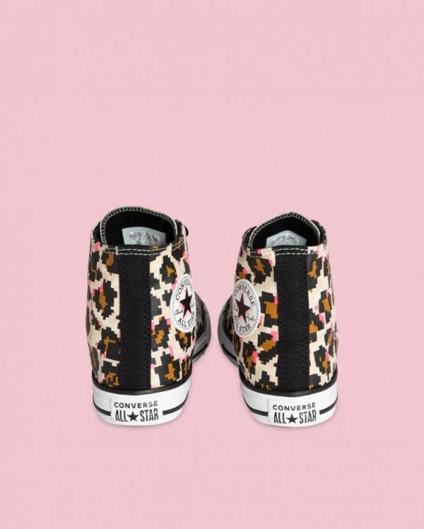 Boty Vysoké Converse Chuck Taylor All Star Animal Print Černé | CV-593OED