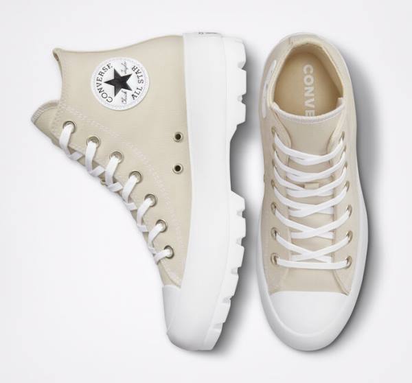 Boty Vysoké Converse Chuck Taylor All Star Lugged Seasonal Color Hnědé Bílé Černé | CV-598BRX