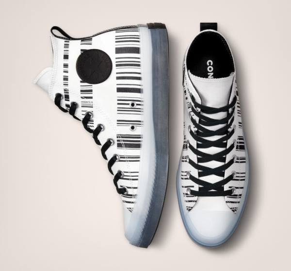 Boty Vysoké Converse Chuck Taylor All Star CX Translucent Barcode Bílé Černé | CV-602ZOR