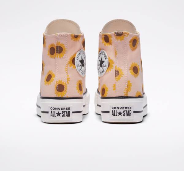 Boty Vysoké Converse Chuck Taylor All Star Lift Platformyě Summer Spirit Červené Bílé | CV-631KHU