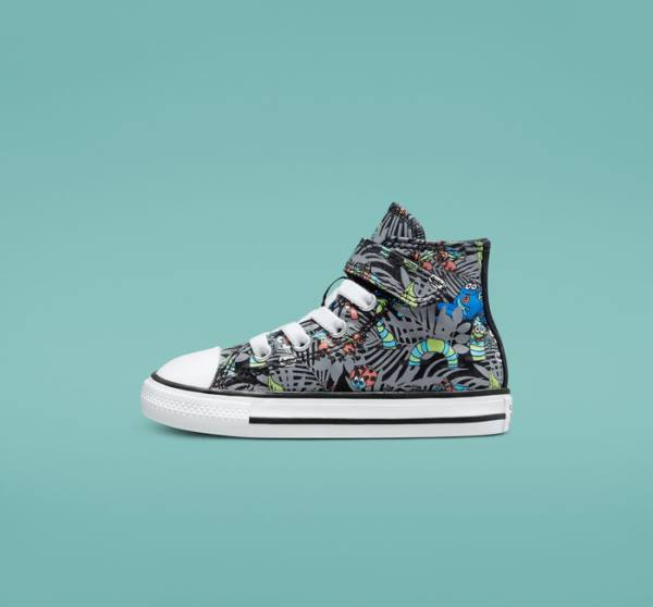 Boty Vysoké Converse Chuck Taylor All Star Easy-On Plants Černé Světle Zelene Bílé | CV-643BKX