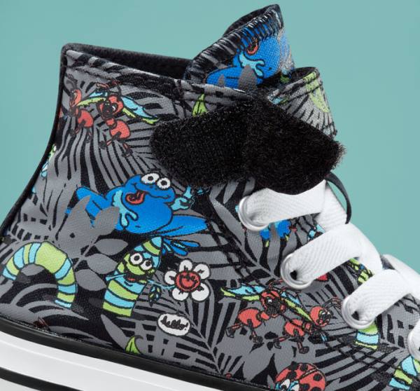 Boty Vysoké Converse Chuck Taylor All Star Easy-On Plants Černé Světle Zelene Bílé | CV-643BKX
