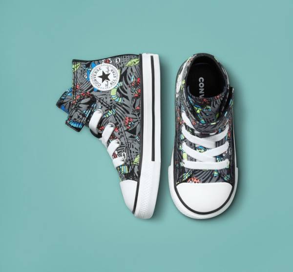 Boty Vysoké Converse Chuck Taylor All Star Easy-On Plants Černé Světle Zelene Bílé | CV-643BKX