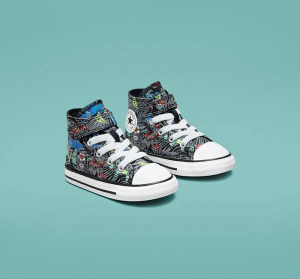 Boty Vysoké Converse Chuck Taylor All Star Easy-On Plants Černé Světle Zelene Bílé | CV-643BKX