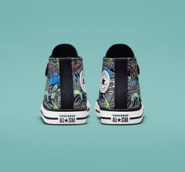 Boty Vysoké Converse Chuck Taylor All Star Easy-On Plants Černé Světle Zelene Bílé | CV-643BKX