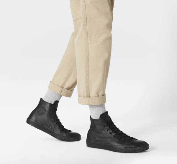 Boty Vysoké Converse Chuck Taylor All Star Læder Černé | CV-691HMJ